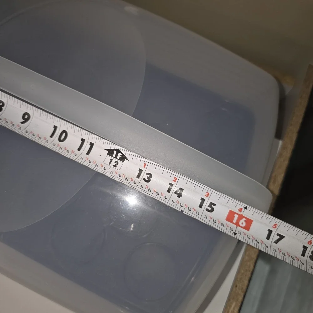 Tupperware Bake N Take Cake Cupcake Rectangle‎ Taker Carrier Blue Clear in EUC